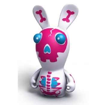 Raving Rabbids Travel in Time Pink Skeleton Rabbid PVC